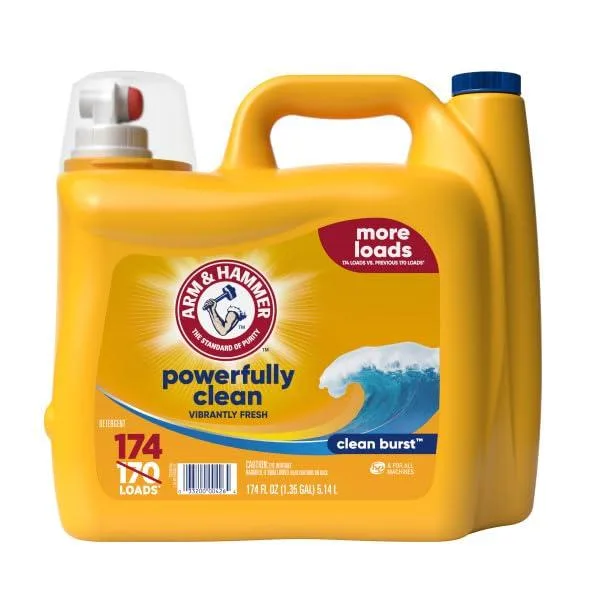  ARM &amp; HAMMER Liquid Laundry Detergent 174 fl oz 174 loads Clean Burst — product photo