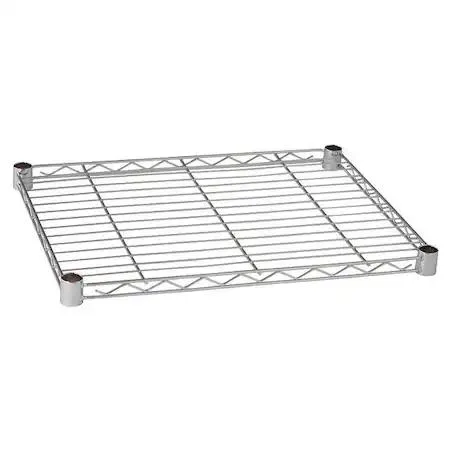 Chrome wire shelf 60 by 24 inches silver steel finish