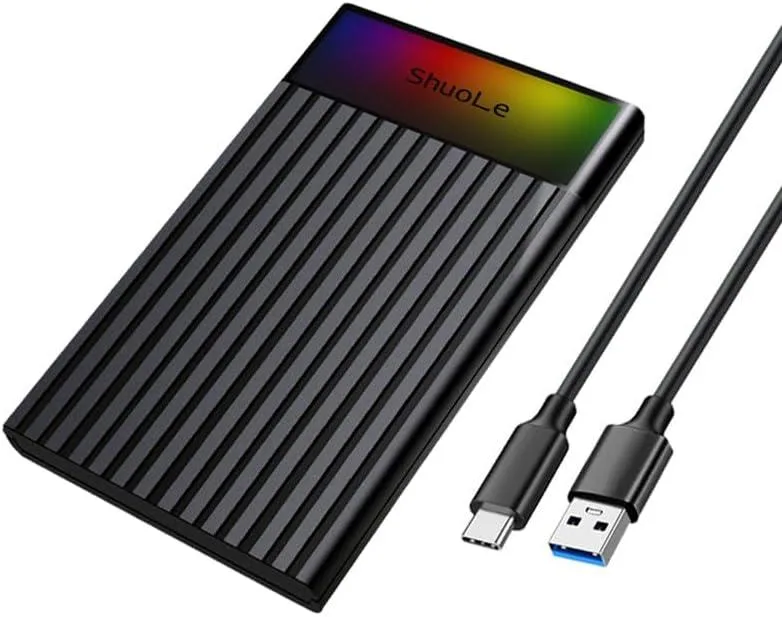 IHDAPP IHDAPP 2.5" SATA to USB 3.2 Enclosure RGB Black — product photo