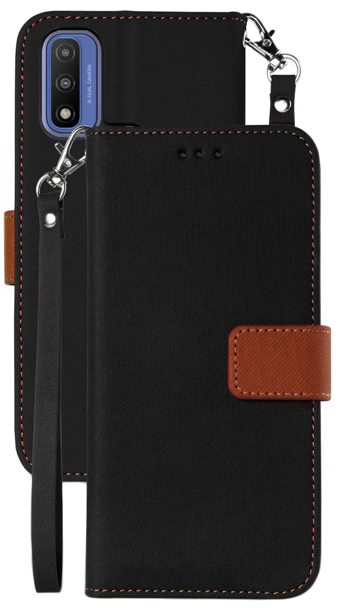 Nakedcellphone Nakedcellphone Infolio-D Wallet Case Black for Moto G Power 2022 — product photo