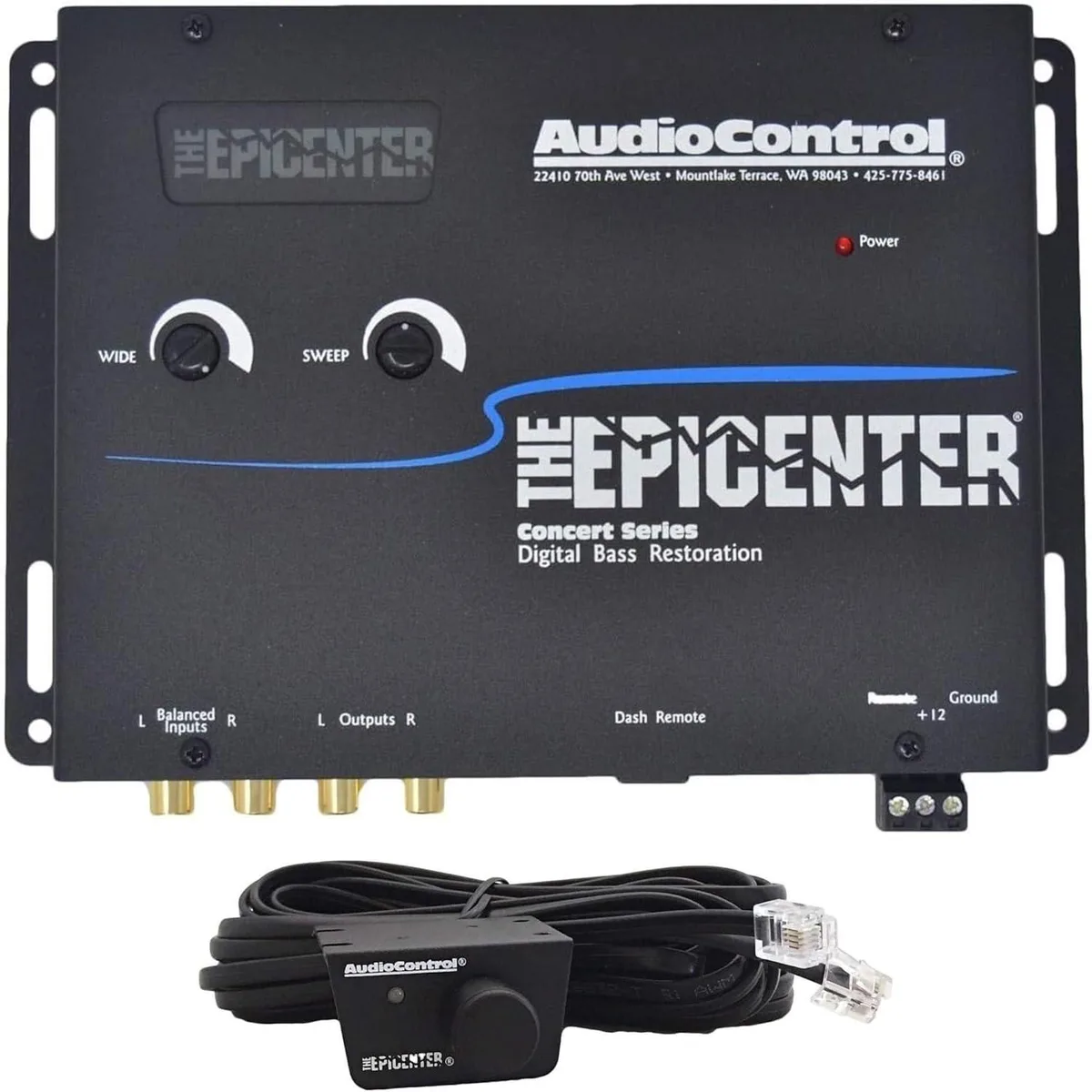 WUQ WUQ Digital Bass Restoration Kit Epicenter Processor 17ft Oxygen Free RCA Cables Remote Bass Control — product photo