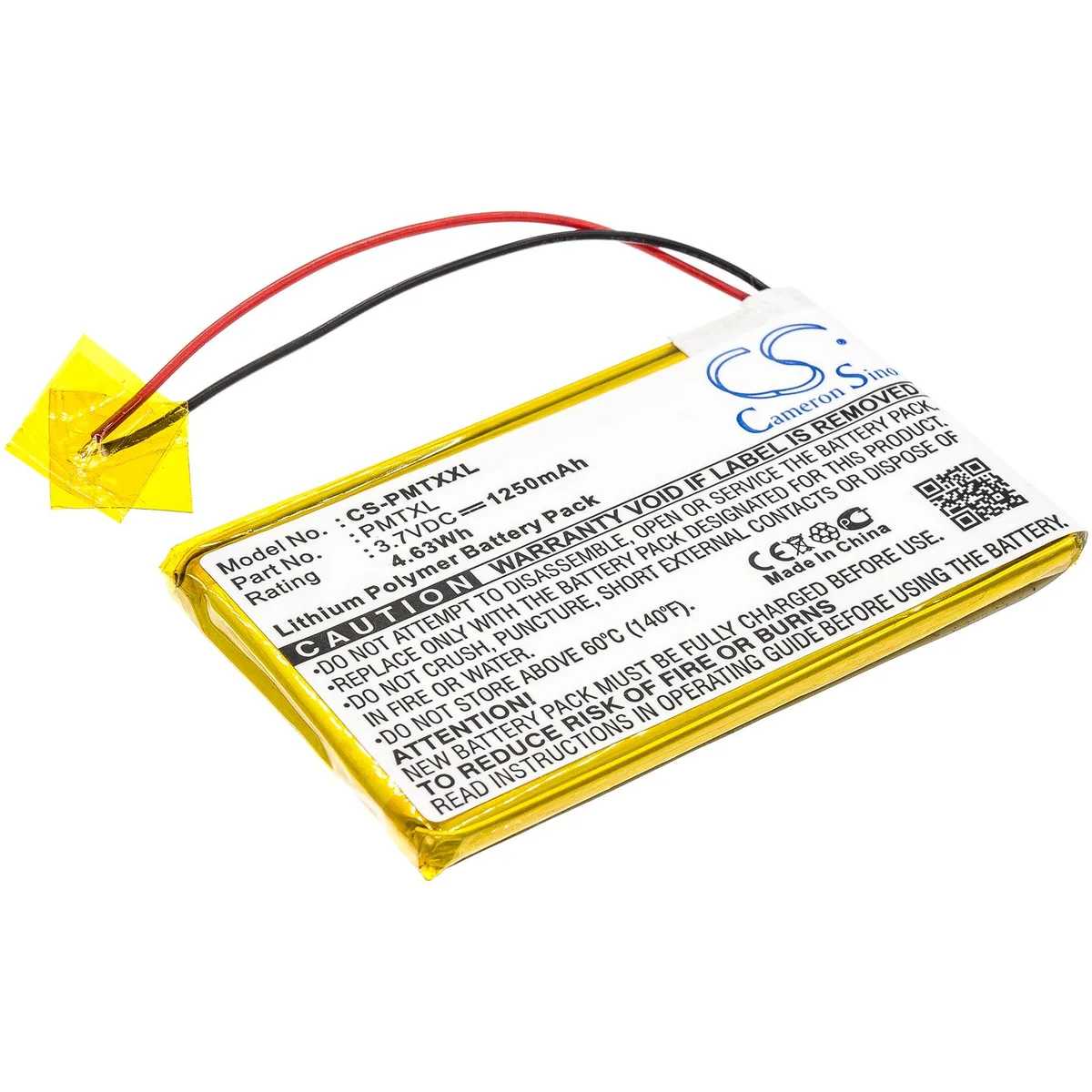 Cameron & Co Cameron & Co DS-CS-PMTXXL 3.7 V 1250 mAh Li-Polymer battery — product photo