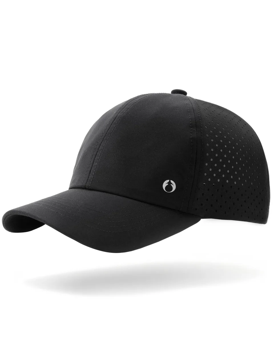 FURTALK Lightweight Quick Dry Baseball Cap Laser Cut Mesh Black — product photo