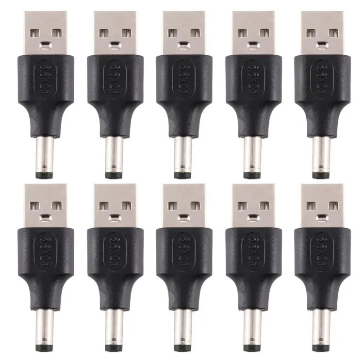 eForChina eForChina 5.5 x 2.1mm Male to USB 2.0 Male DC Power Gender Changer (10 PCS) — product photo