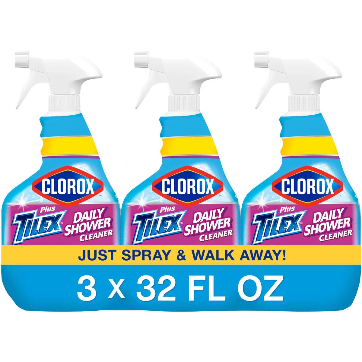 White trigger-spray bottle with blue label, 32 fl oz