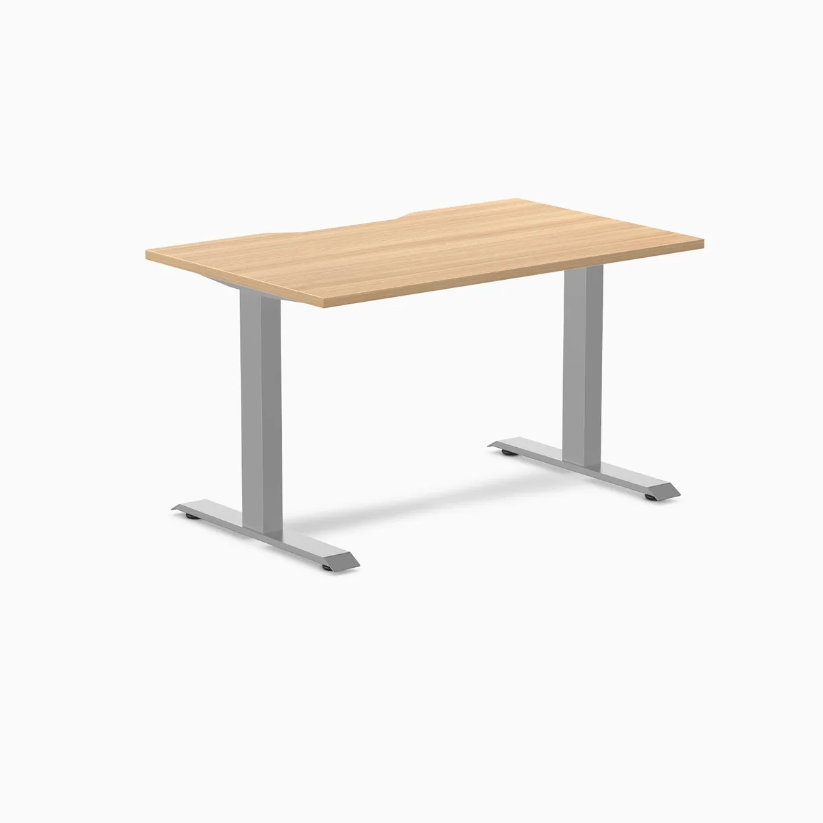 Desky Desky Zero Scalloped Laminate Desk Sublime Teak Grey 47.2 x 29.5 in — product photo