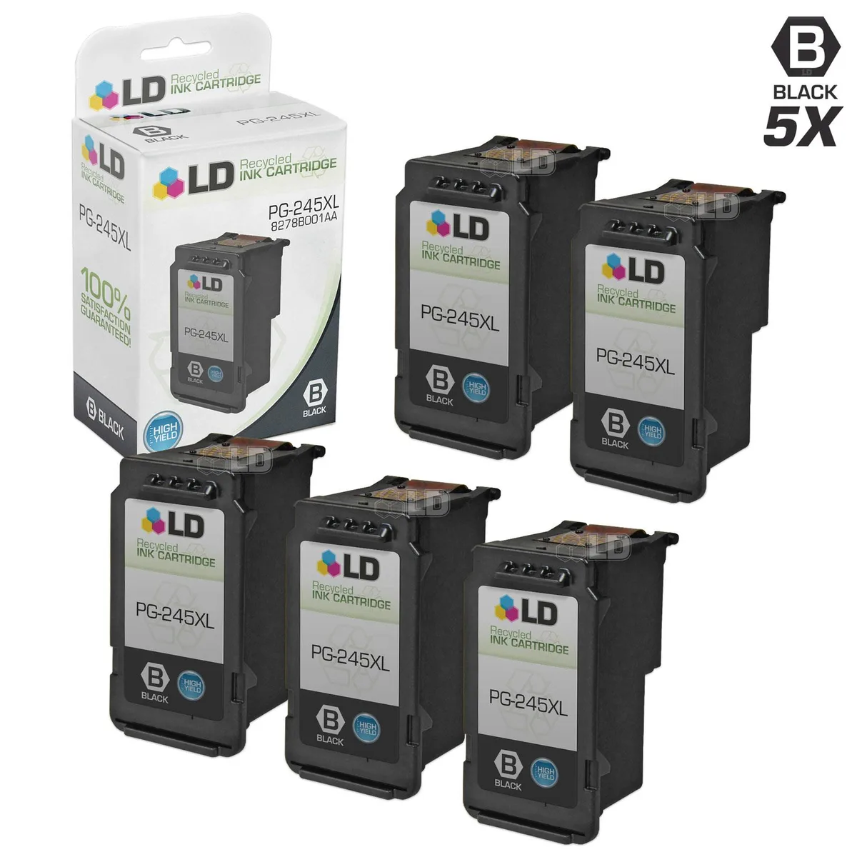 LD Products LD Products Canon PG-245XL 5PK HY Black Ink Cartridges — product photo