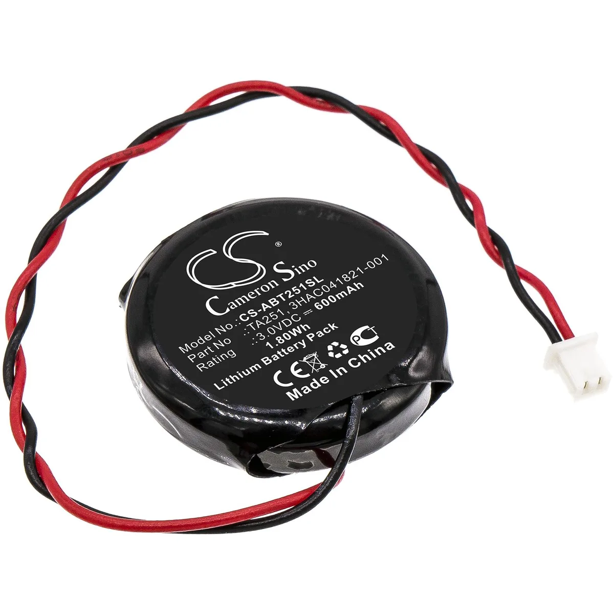 Cameron &amp; Co Cameron &amp; Co DS-CS-ABT251SL 3.0V 600mAh lithium battery — product photo