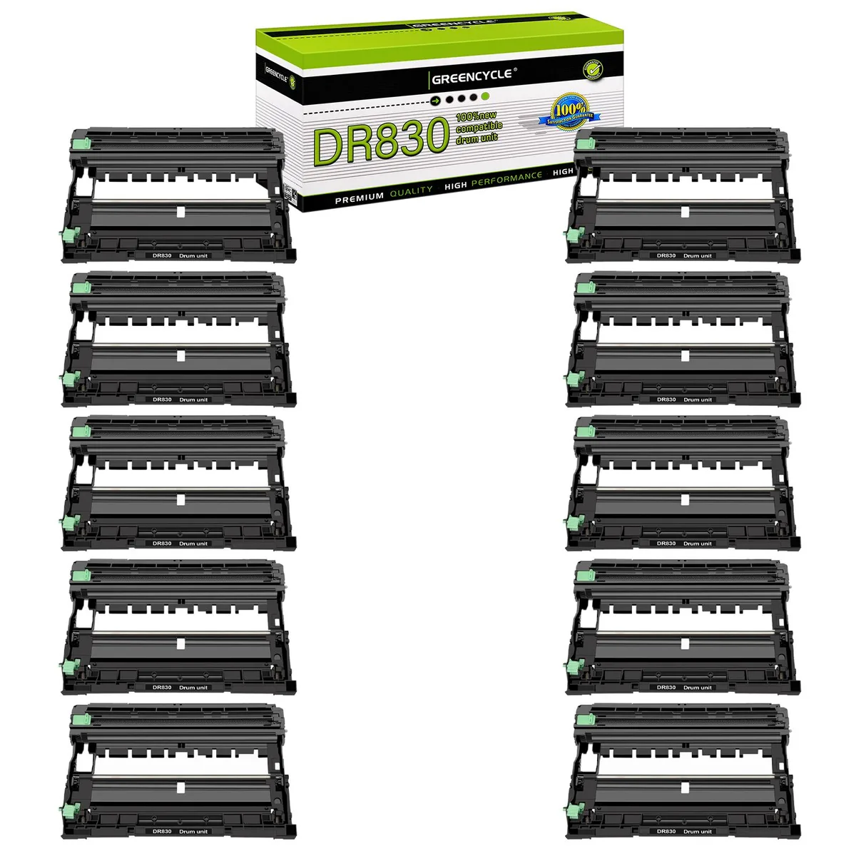 GREENCYCLE GREENCYCLE DR830 10 Pack Compatible Drum Unit Black 15000 Pages — product photo