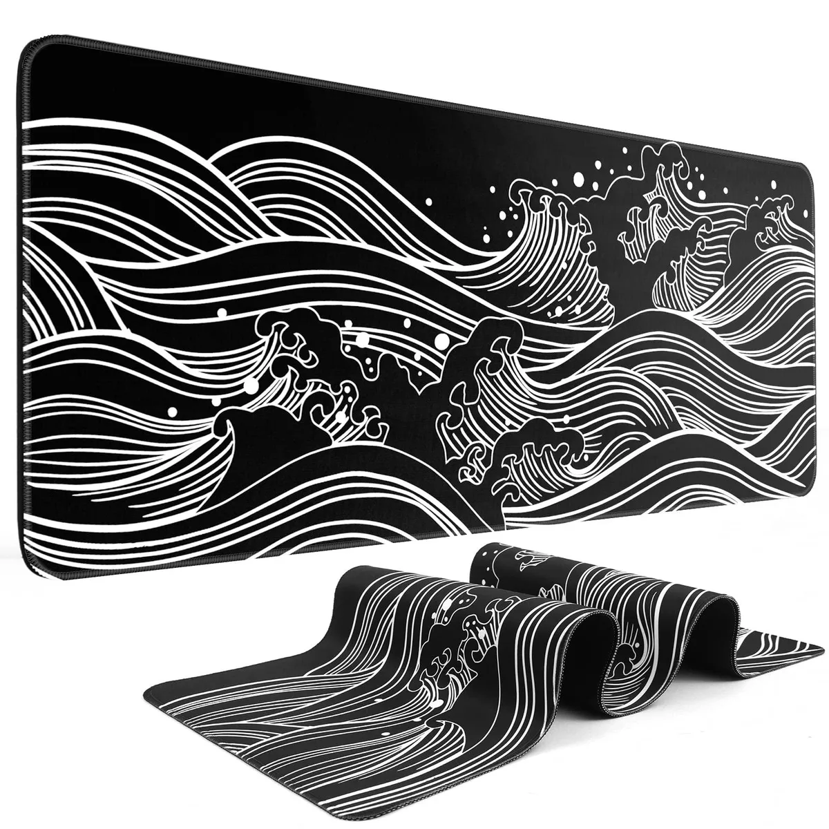 KEHIPI KEHIPI Mouse Pad Sea Wave 31.5 x 11.8 in — product photo