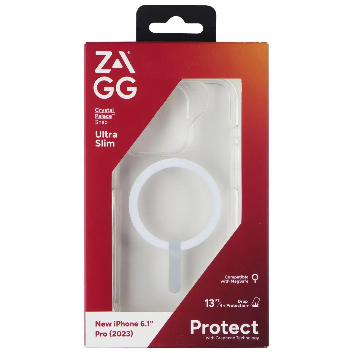 ZAGG ZAGG Crystal Palace Snap Case MagSafe iPhone 15 Pro Clear/White — product photo