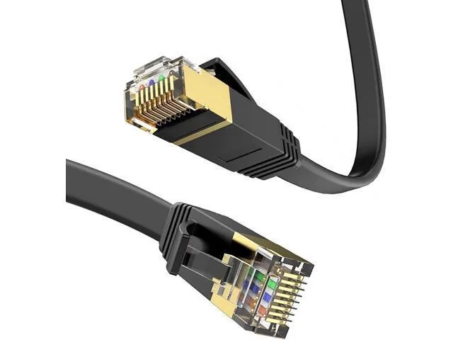 LORDWORLD LORDWORLD Cat 6 Ethernet Cable 50 ft Flat Black — product photo