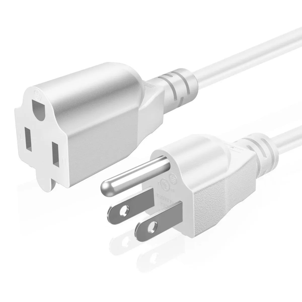 TNP Products computer power cord 10 ft 18AWG white — product photo