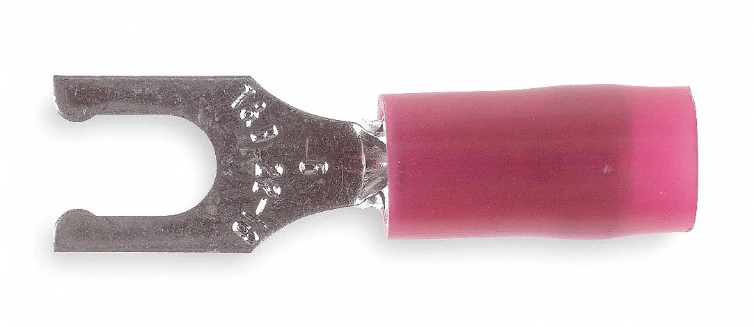 Sta-Kon Sta-Kon RA18-6FL Fork Terminal #6 Stud 16 AWG 600 V Nylon Insulated — product photo