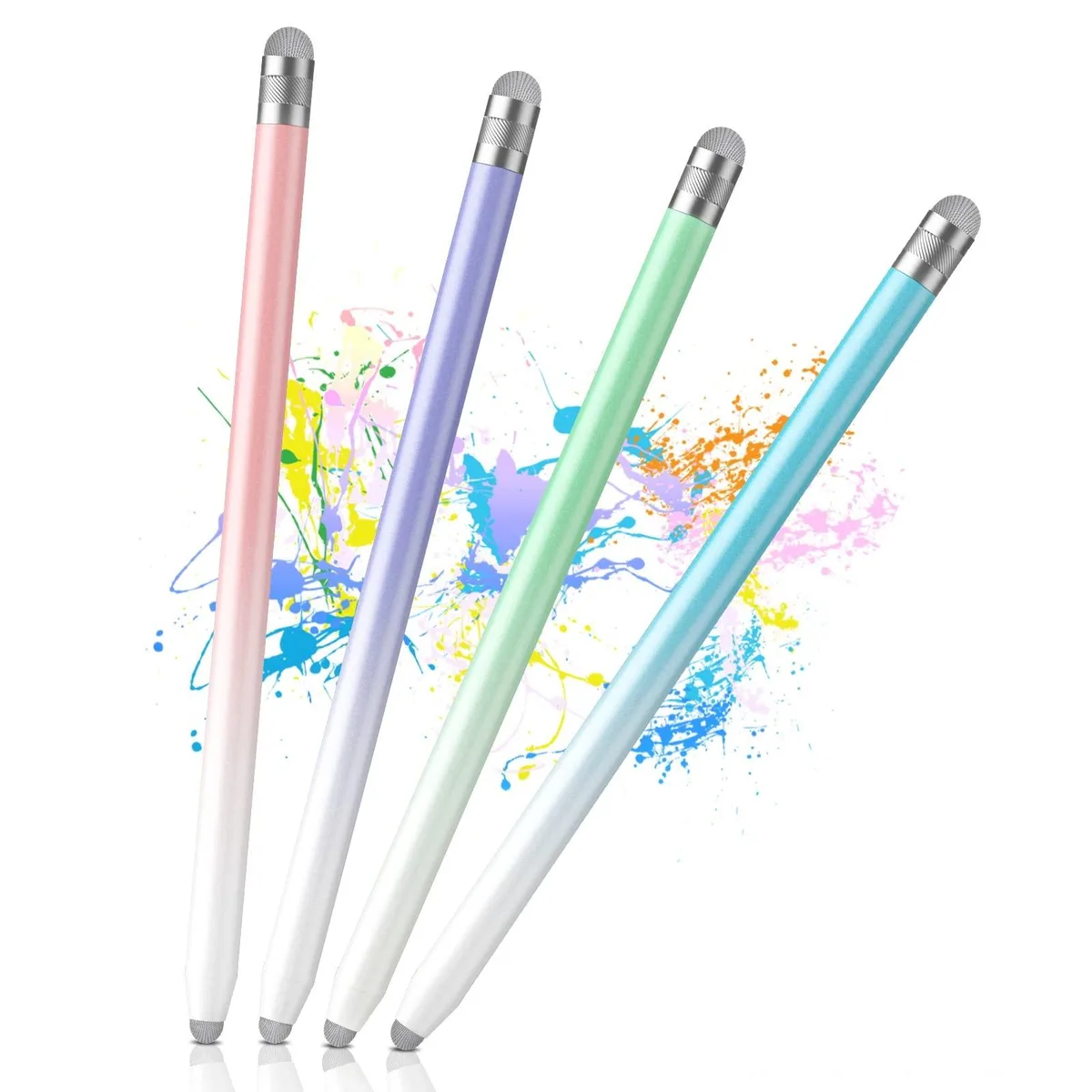  Dilizu 4PCS Stylus Pens 710 Double Fiber Tips Pink/Blue/Purple/Green — product photo