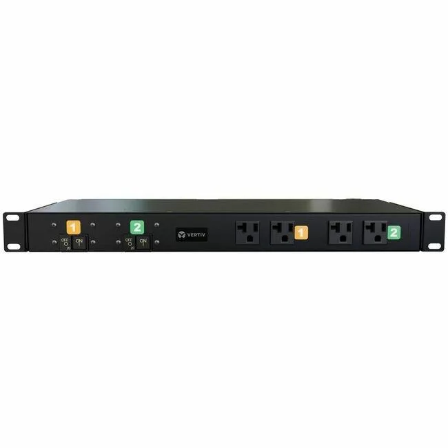 Vertiv Vertiv VP0N3100 1U Horizontal PDU 12x C13/C19 4x 5-20R L14-30P 10ft — product photo