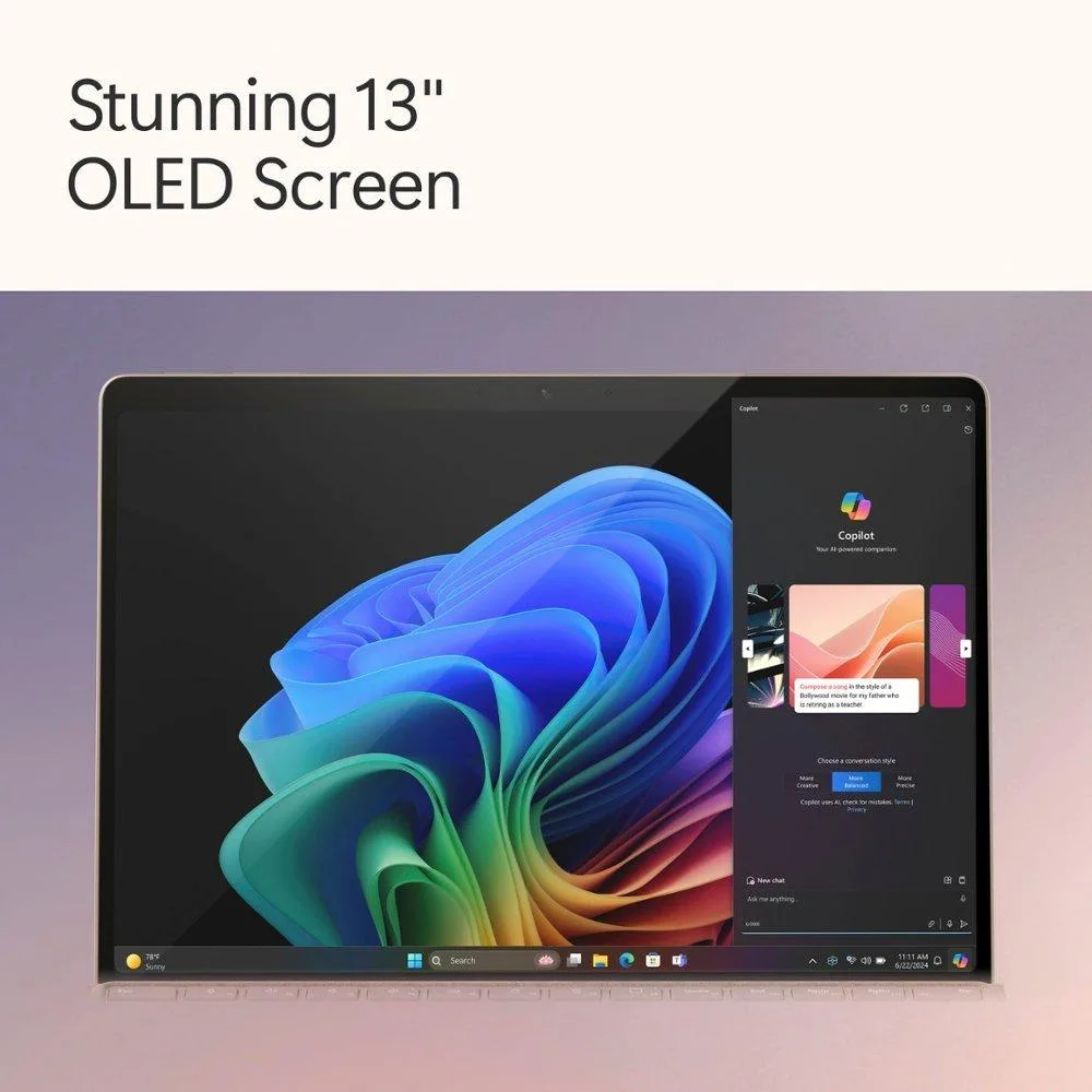 Microsoft Microsoft Surface Pro 11 ZIA-00041 2-in-1 laptop Snapdragon X Elite 16GB 512GB 13" OLED 120Hz Dune — product photo