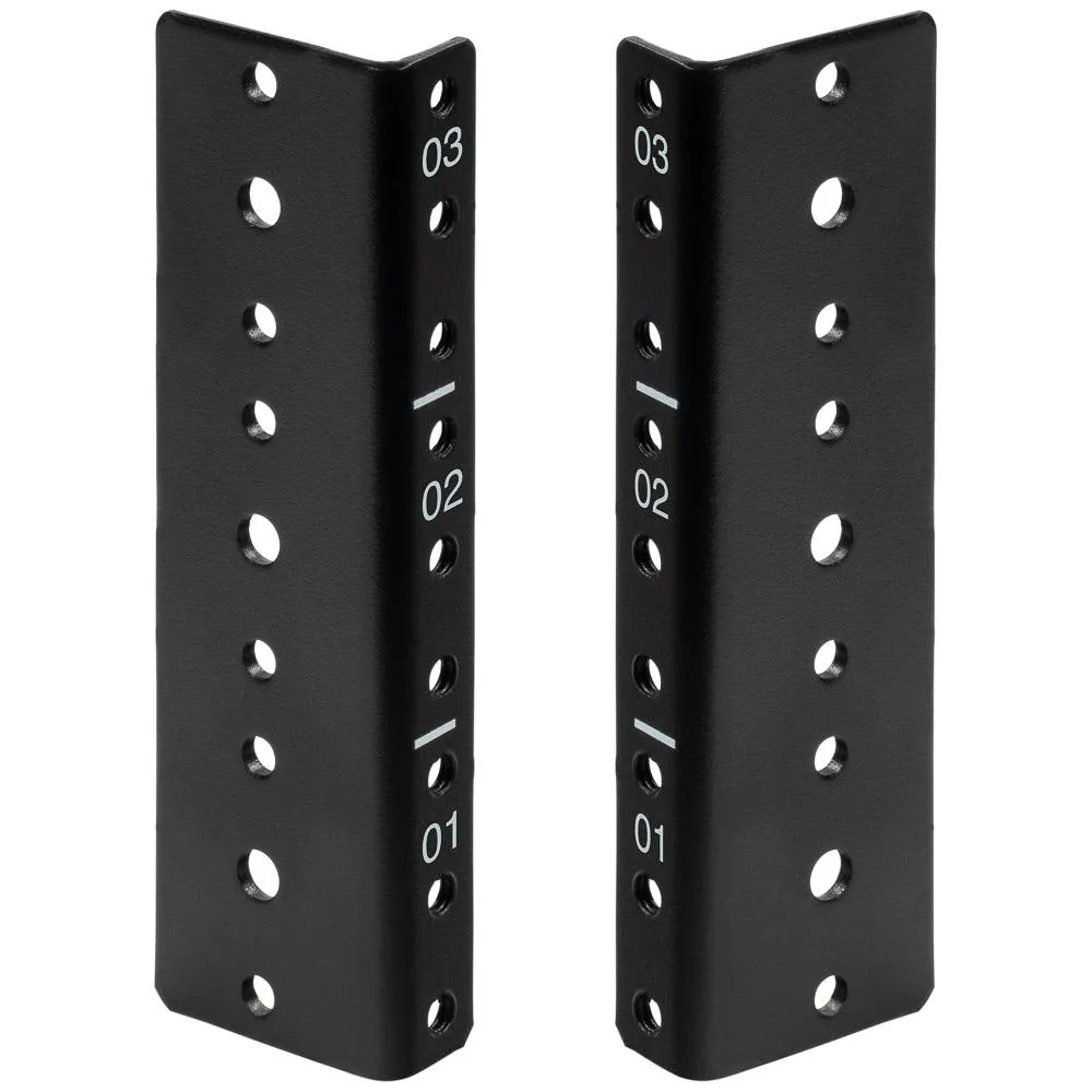 NavePoint NavePoint 3U Vertical Rack Rail Pair DIY Kit Black — product photo