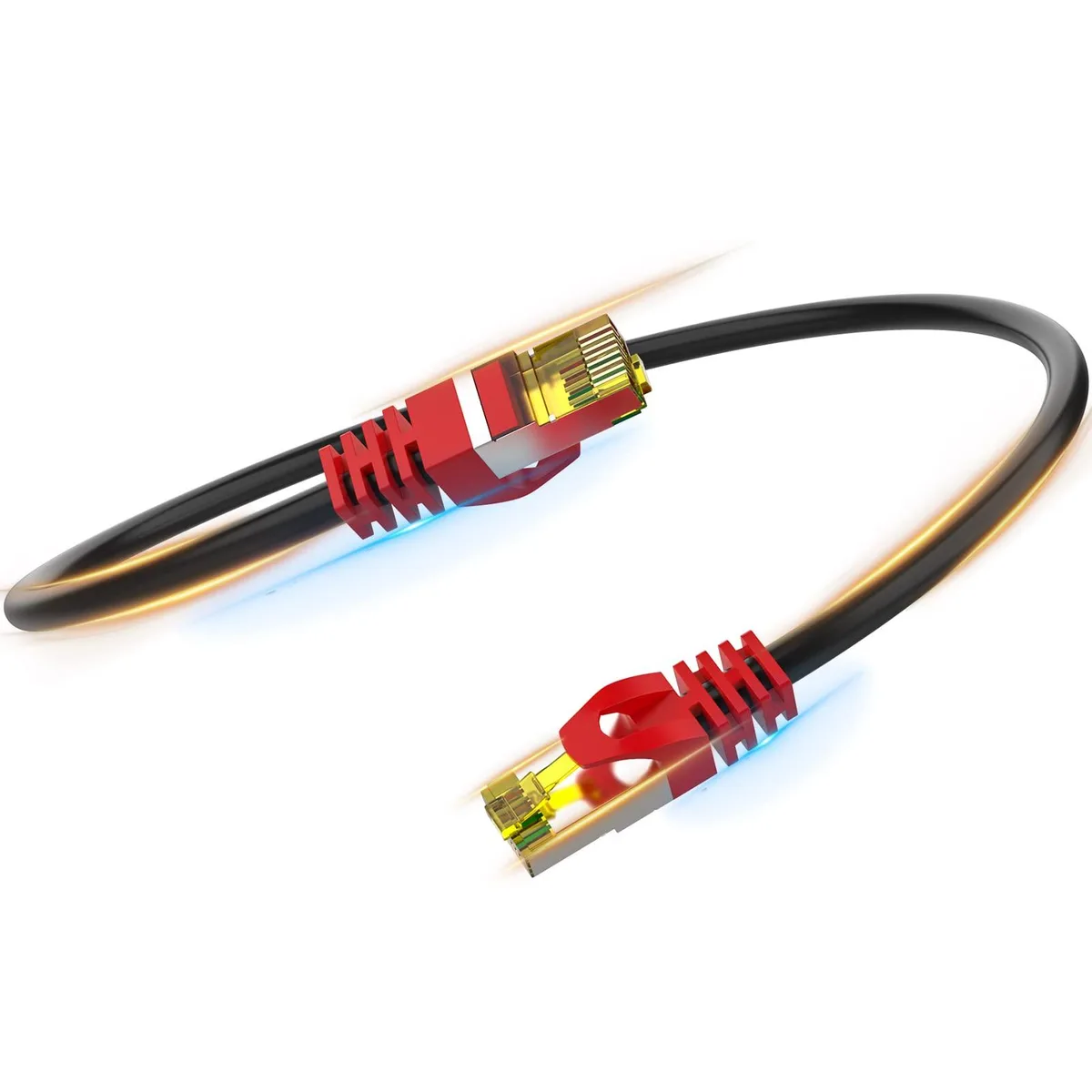 No Sew No Sew Cat 8 Ethernet Cable 1.5 ft 26AWG 40Gbps 2000MHz S/FTP Shielded LAN Cable — product photo