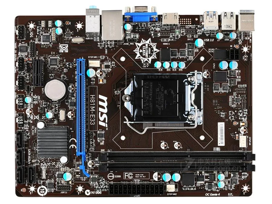 MSI MSI H81M-E33 LGA 1150 Intel H81 DDR3 16GB Micro ATX Motherboard — product photo