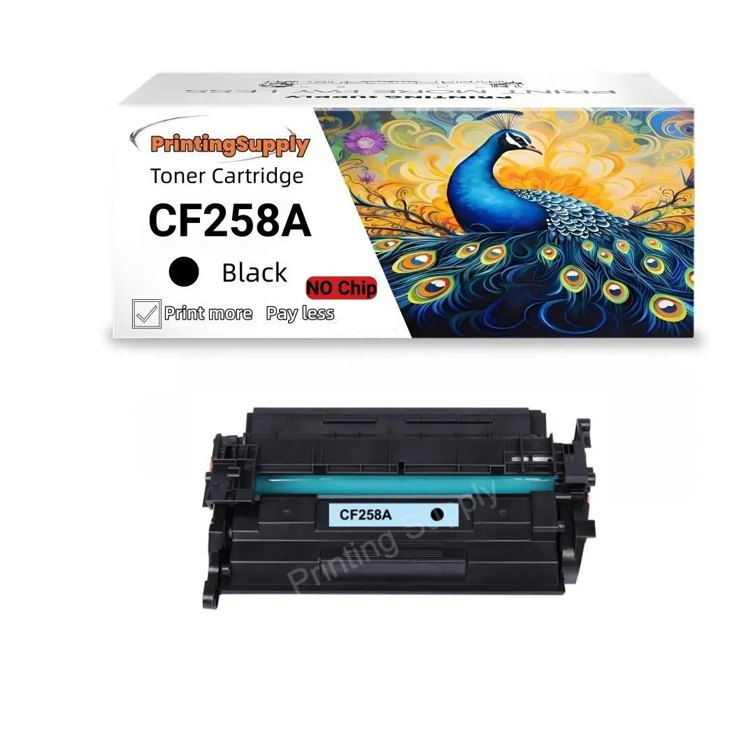 Rectangular black toner cartridge with green drum visible