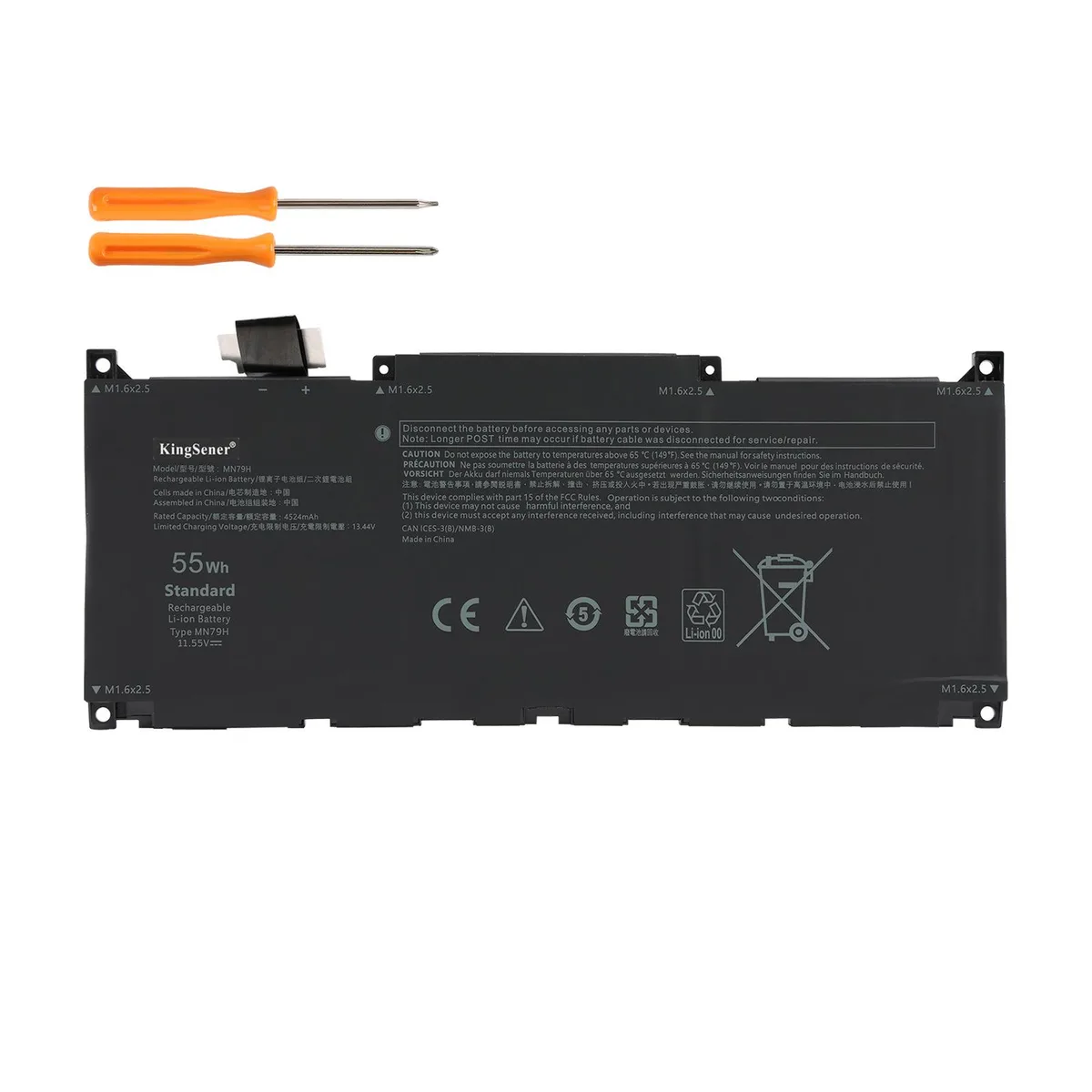 KingSener KingSener MN79H laptop battery Dell XPS 13 Plus 9320 11.55V 55Wh 4524mAh — product photo