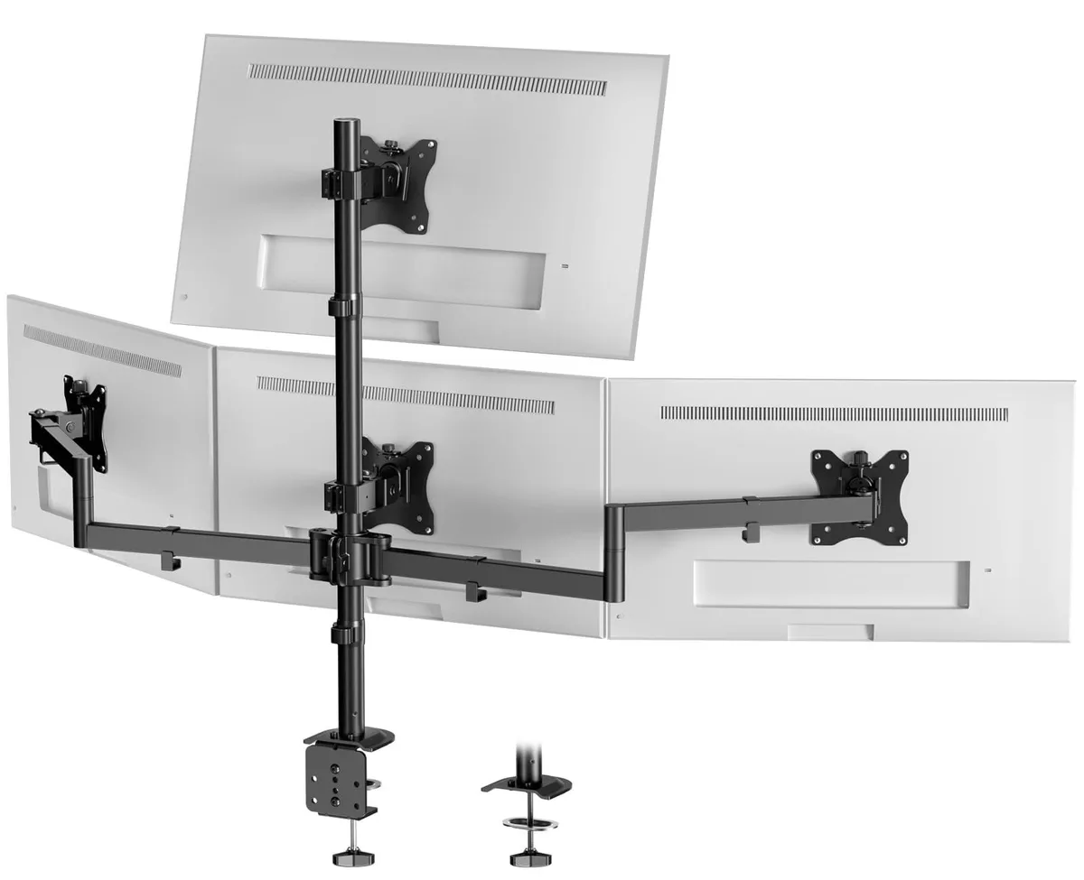 PUTORSEN PUTORSEN Quad Monitor Mount 17-27 Inch 22lbs per Screen — product photo