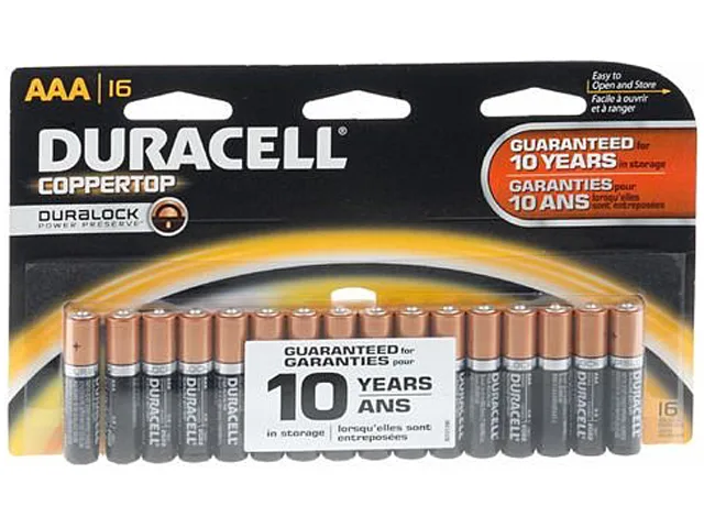 DURACELL DURACELL MN2400B16Z16 AAA alkaline standard battery 16-pack 1.5V — product photo