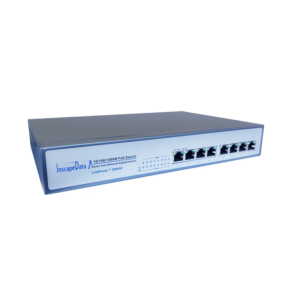 Inscape Data Corporation Inscape Data Corporation LinkPower 2008AF 8 Port Gigabit PoE network switch — product photo