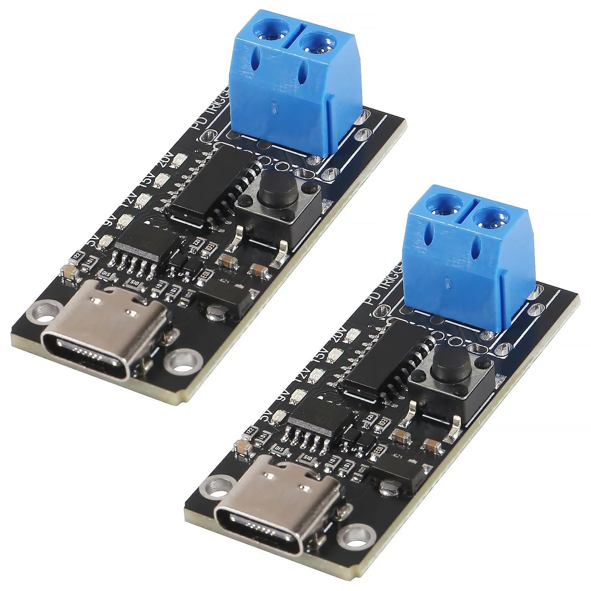 KEHIPI KEHIPI 2PCS 100W 5A USB-C PD QC Adjustable Voltage Power Trigger Module 5V 9V 12V 15V 20V Type-C Female Input — product photo