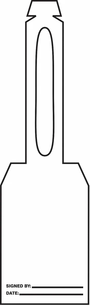 White plastic blank tags pack of 25 with straps
