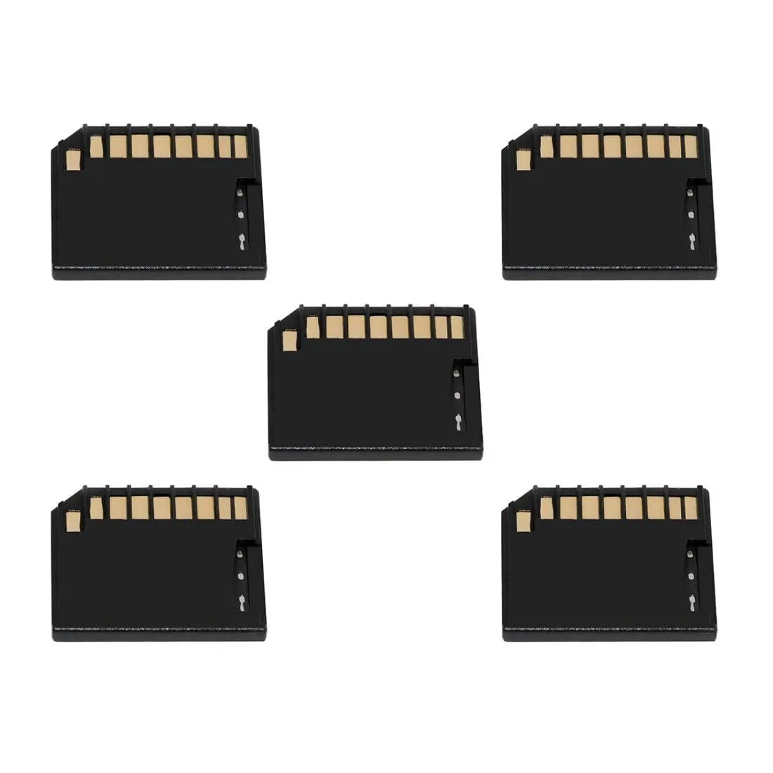 LORDWORLD LORDWORLD 5 Pack Micro SD to SD Adapter 23x24mm Black — product photo