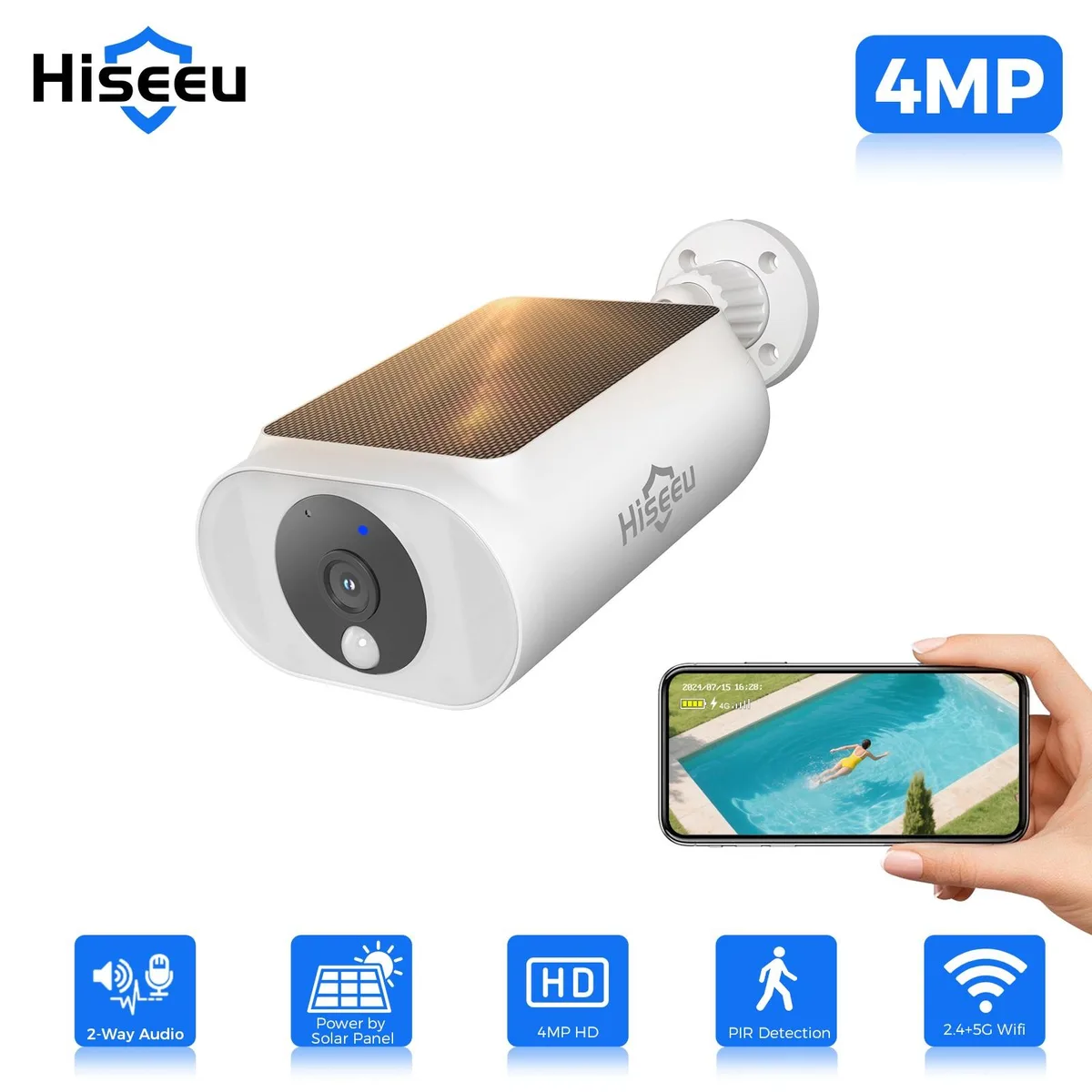Hiseeu Hiseeu C20 4MP Solar Wireless Surveillance Security System — product photo