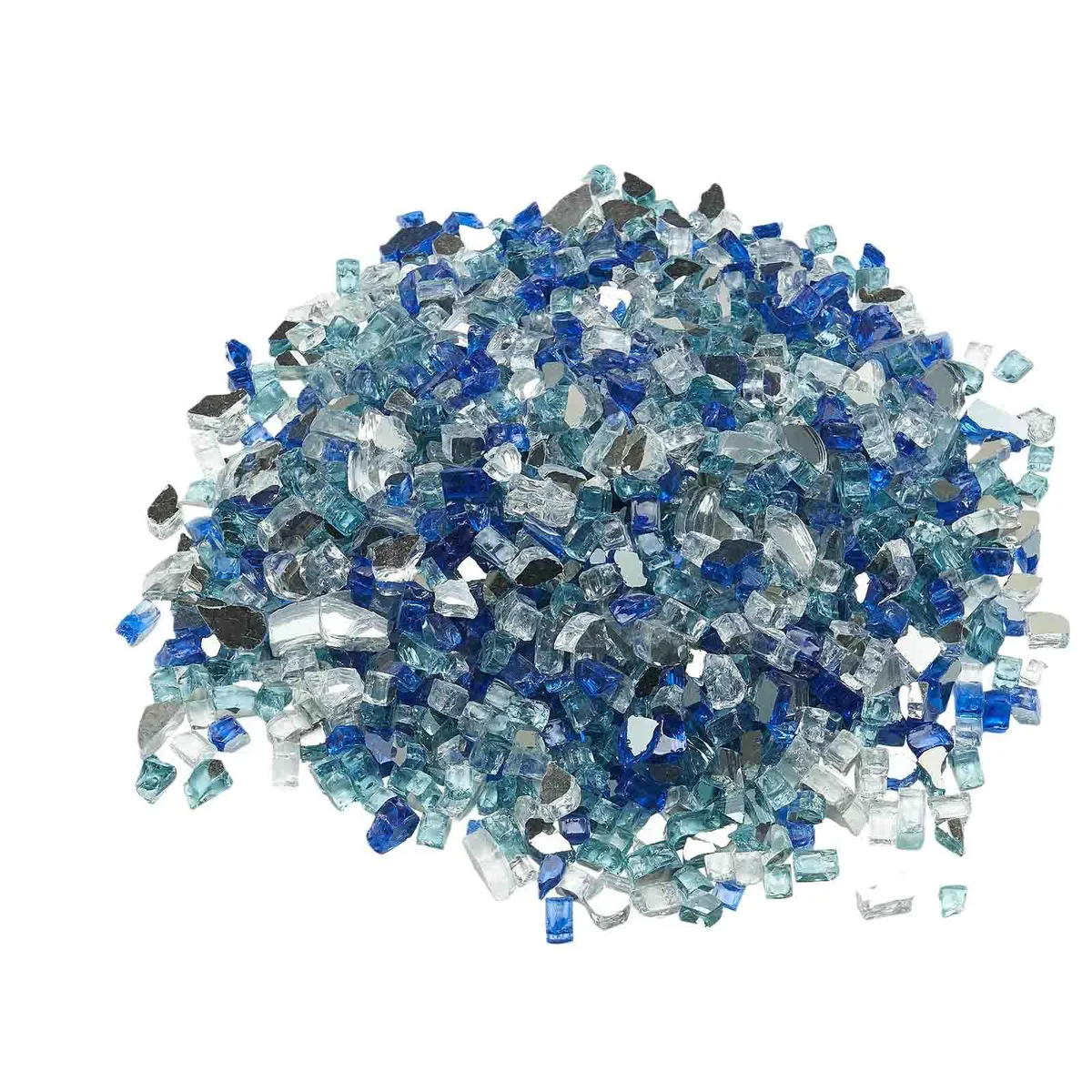 VEVOR VEVOR Fire Glass 10 lbs 4.5 kg 12.7 mm Cobalt Blue Aqua Blue Clear — product photo