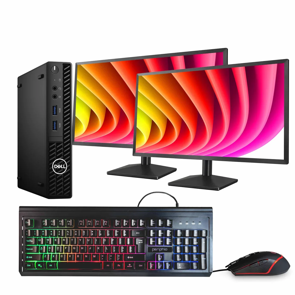 DELL DELL OptiPlex 3090 Mini PC i5-10500T 16GB DDR3 500GB SSD Windows 11 Pro Dual 24" Monitors — product photo