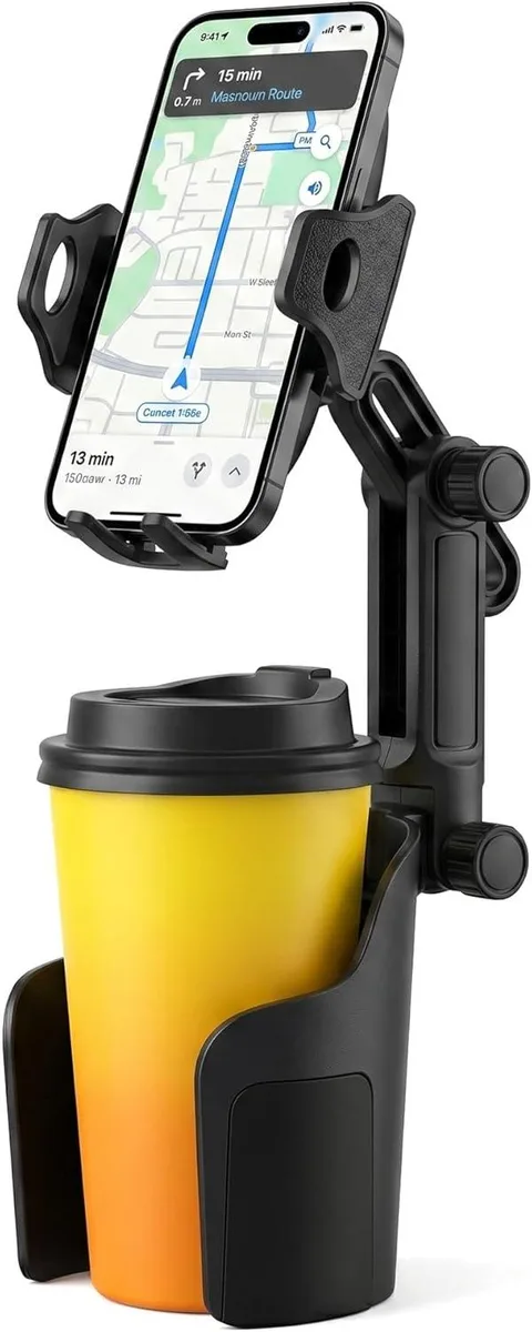 Keyence Keyence Cup Holder Phone Mount Long Arm 360° Rotation 28 cm 2.5-4.5 in — product photo