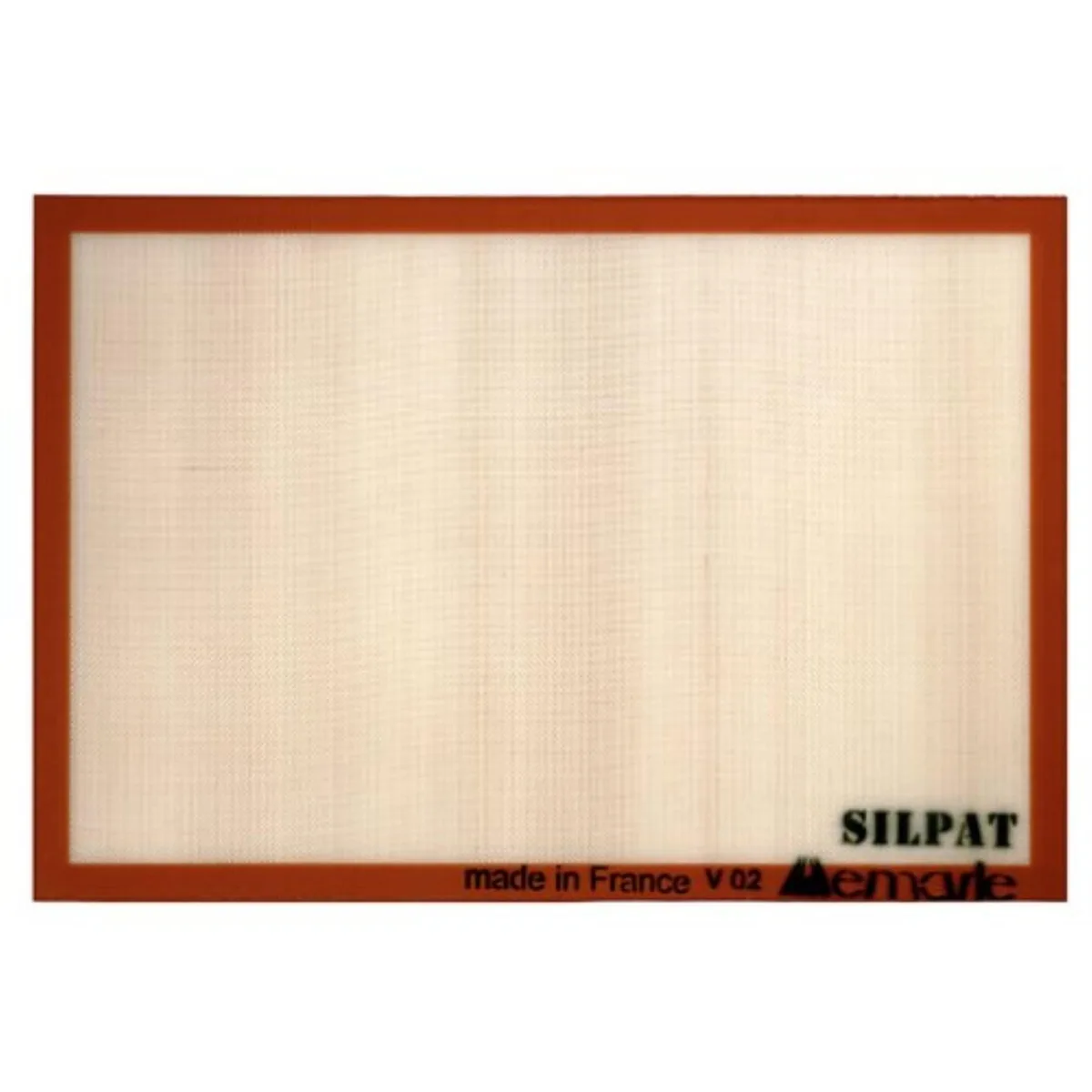 Rectangular beige silicone baking mat 16.5 by 24.5 inches