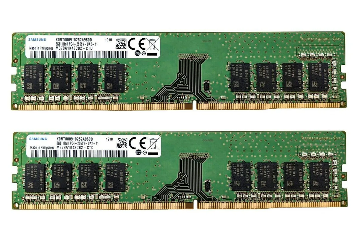 SAMSUNG SAMSUNG 16GB (2x8GB) DDR4 2666MHz UDIMM Non-ECC CL19 288-Pin Desktop RAM M378A1K43CB2-CTD — product photo