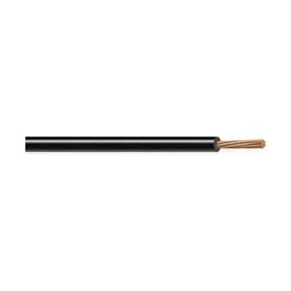 Black 12 AWG stranded wire on spool, PVC insulation, 500 ft length