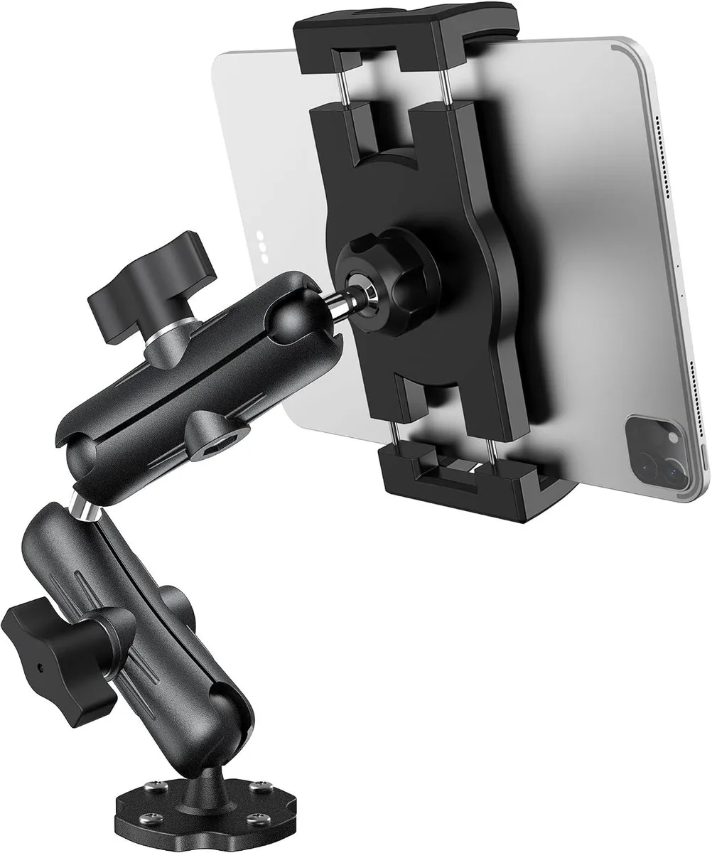 MCHOSE MCHOSE Aluminum Heavy Duty Tablet Mount 360° Dual Arm 4.7-12.9in — product photo