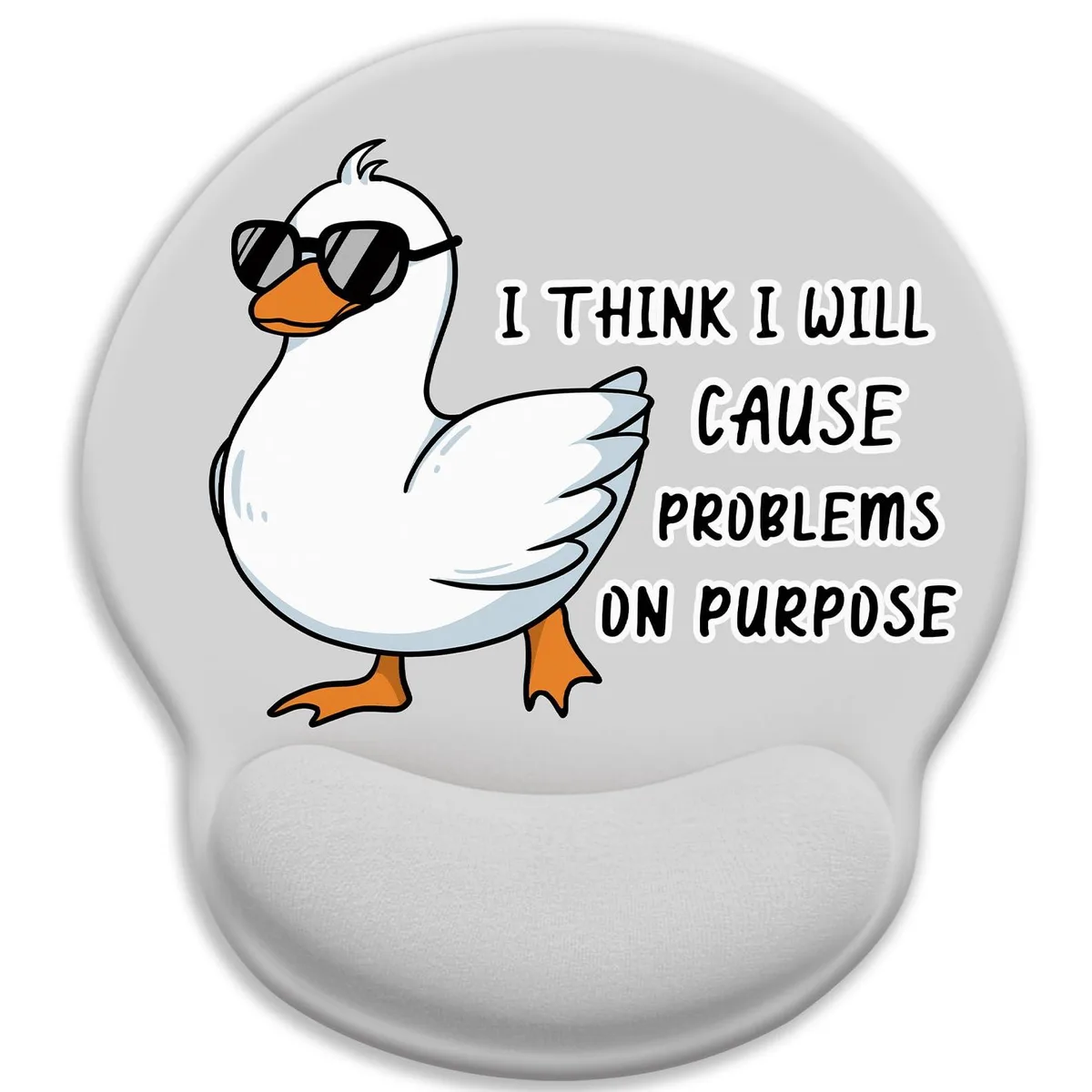 KEHIPI KEHIPI J-MOUA023 Duck Ergonomic Mouse Pad 9.8 x 8.6 in 7mm 20mm Wrist Rest — product photo