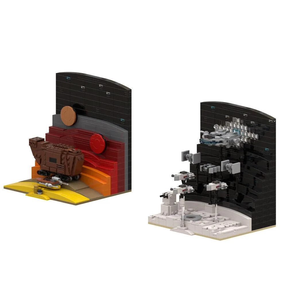 ZITIANYOUBUILD ZITIANYOUBUILD 2-in-1 Iconic Movie Scene TATOOINE BATTLE 1098 Pieces Educational Building Set — product photo