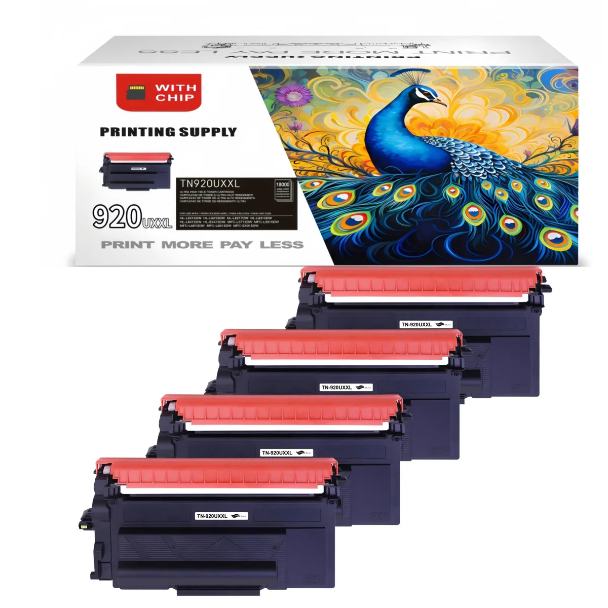 Aster Graphics Inc Aster Graphics Inc 4 Pack TN920UXXL Black Toner Cartridge — product photo
