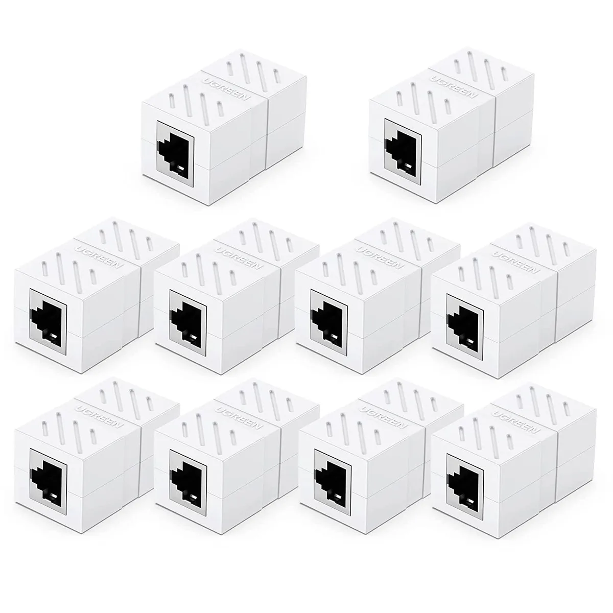 UGREEN UGREEN RJ45 Coupler Ethernet Extender Connector 10 Pack White — product photo