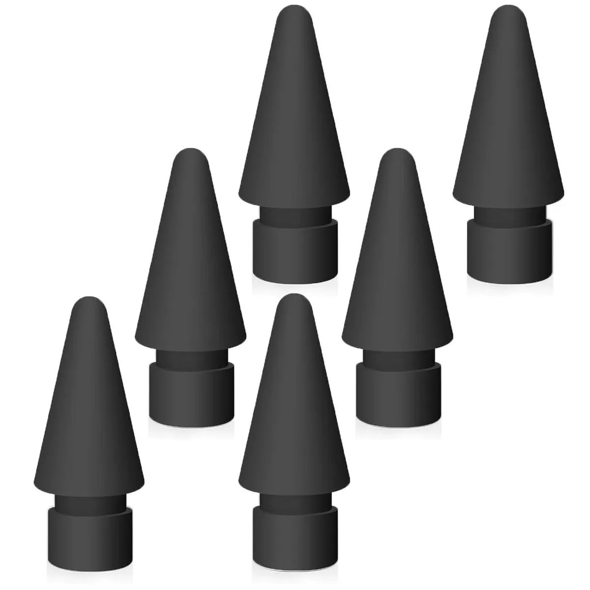  Abiarst Replacement Tips for Apple Pencil 1st/2nd Gen Black 6-Pack — product photo