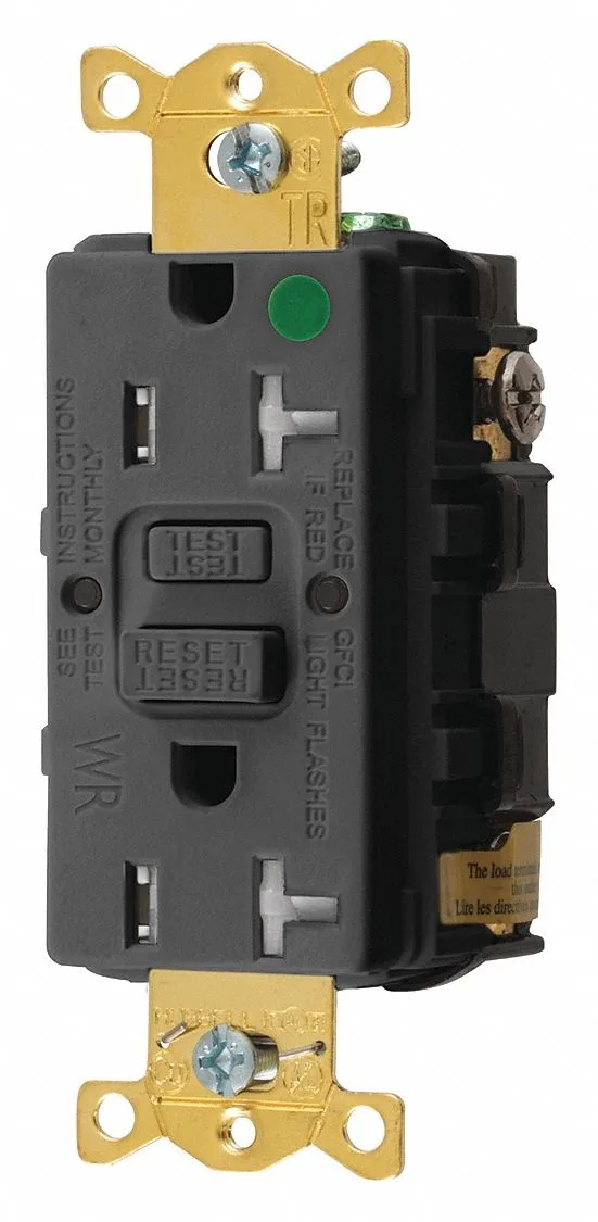Hubbell Incorporated Hubbell Incorporated GFRTW83BLK GFCI Receptacle 20A 125VAC 5-20R — product photo