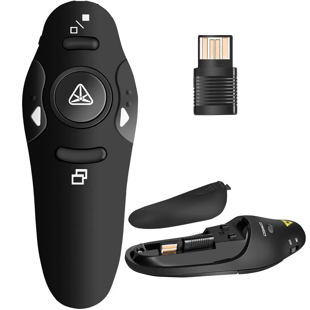Transway's Marketplace Transway's Marketplace RF 2.4GHz Wireless Presenter with Laser Pointer 15m Range Black — product photo