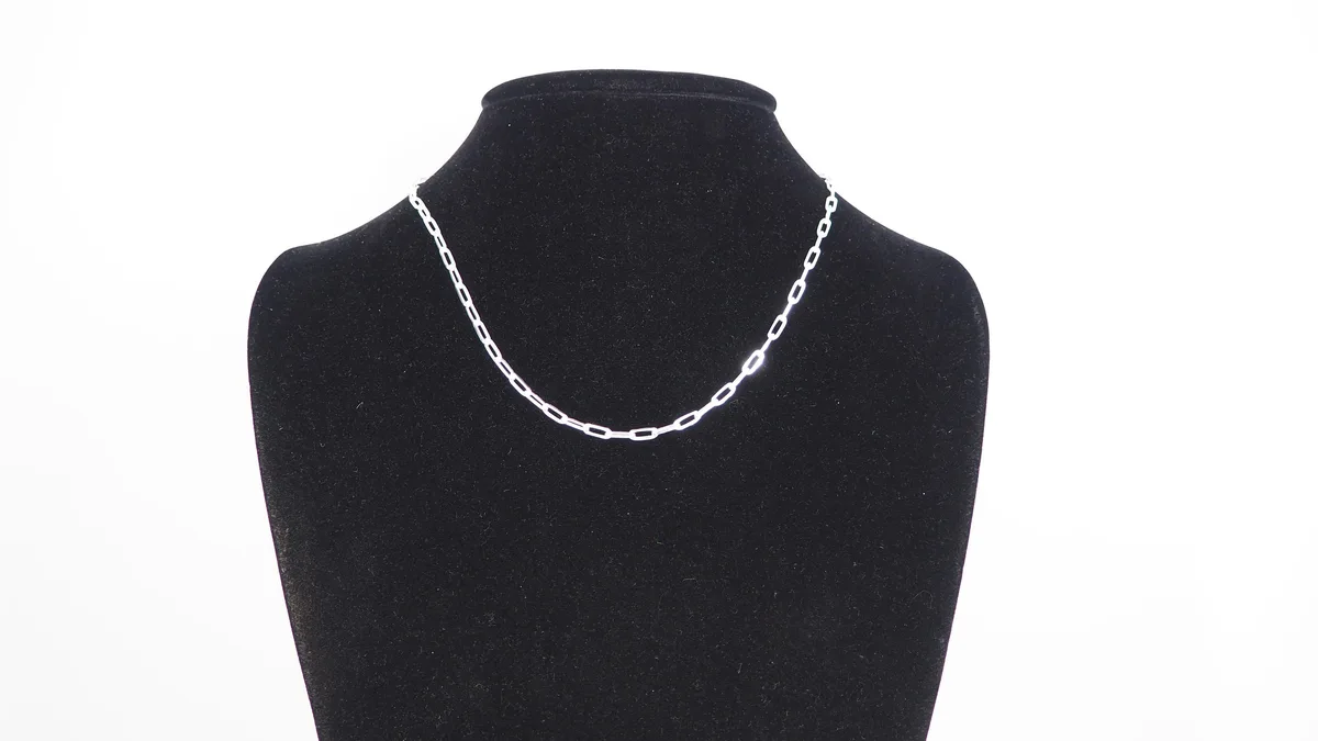 MST MST 925 Sterling Silver Paperclip Necklace 3mm 18 inch — product photo