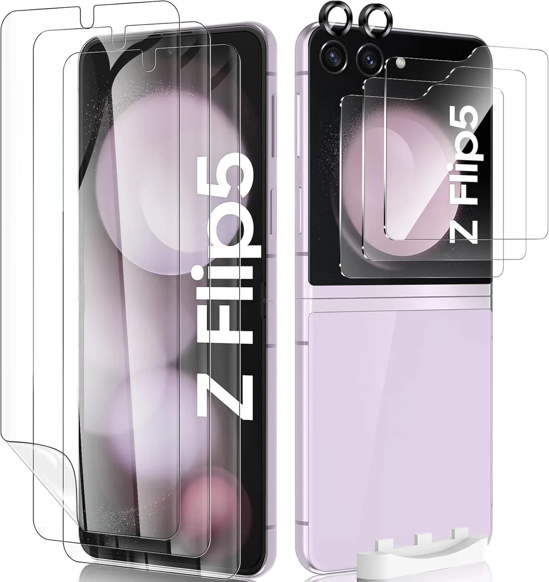 BONAEVER BONAEVER Screen Protector Kit for Samsung Galaxy Z Flip 5 3+3+2 Pack — product photo