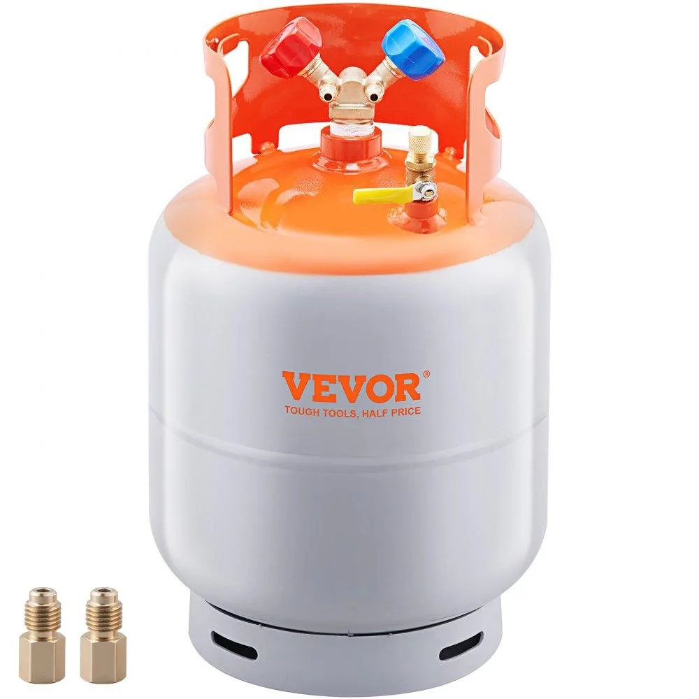 VEVOR VEVOR Refrigerant Recovery Tank 30 lbs 400 psi Y-Valve Orange Gray — product photo
